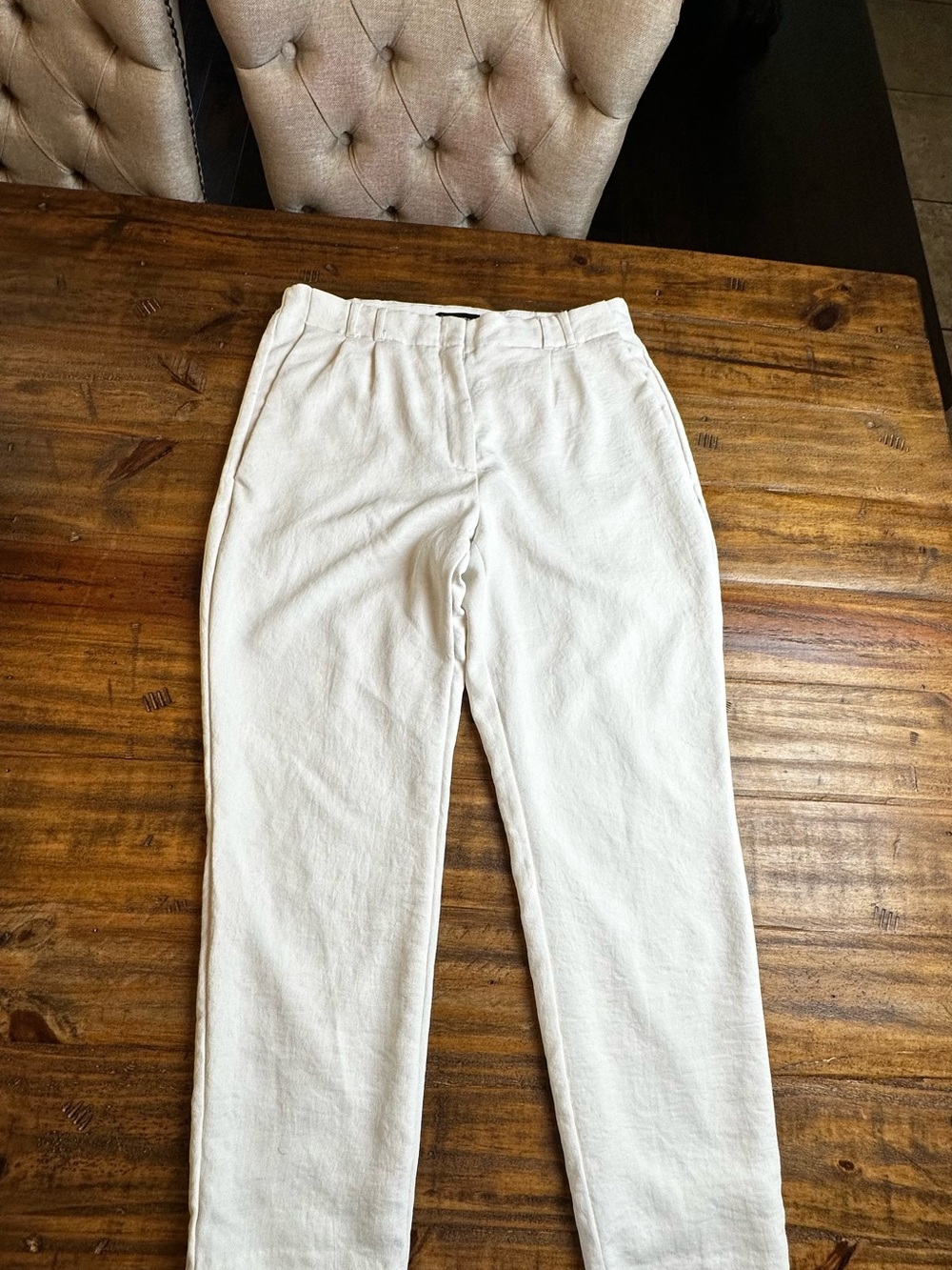 Express Men's Slim Straight Off-White Chinos